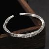 Adjustable Vintage Carved Totem Bracelet Opening Design Silver Color Fish Sleeve Bracelet  Unisex
