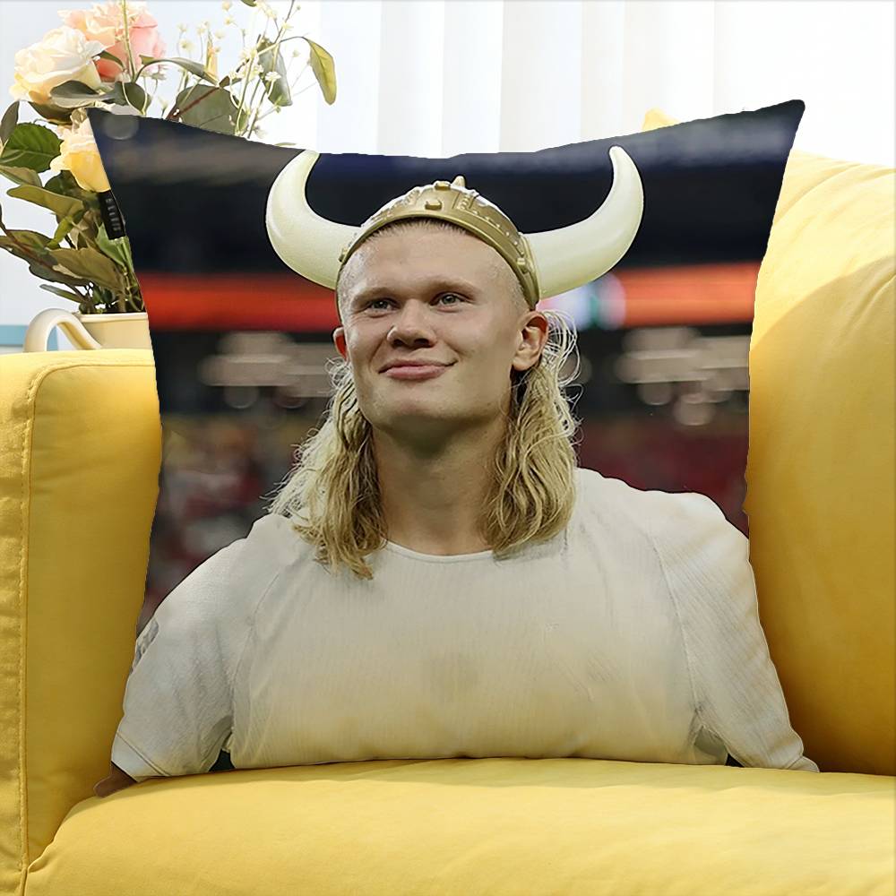 cool Erling Haaland   Various Sizes Square Pillow Case For Car Home Bedchamber Decor