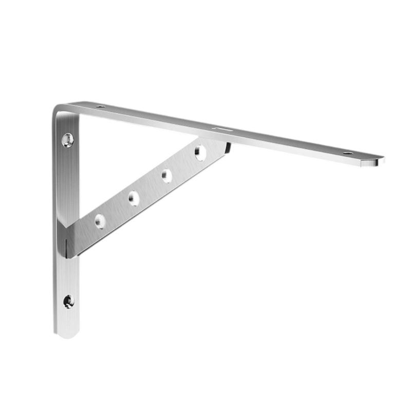 2Pcs Stainless Steel Support Brackets Heavy Duty Triangular Frame Wall Shelf Right Angles Support Stand Enduring