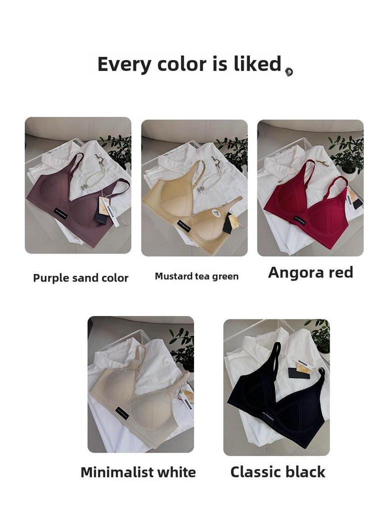 Liquid Cloud French Triangle Women's Deep V Lifting Seamless Bra