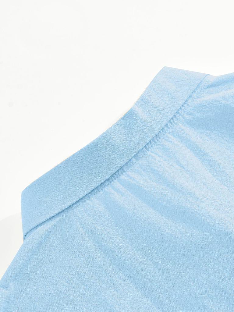 2025 Summer Linen Men's Short Sleeve & Long Sleeve Cardigan Casual Button-Down Beach Shirt