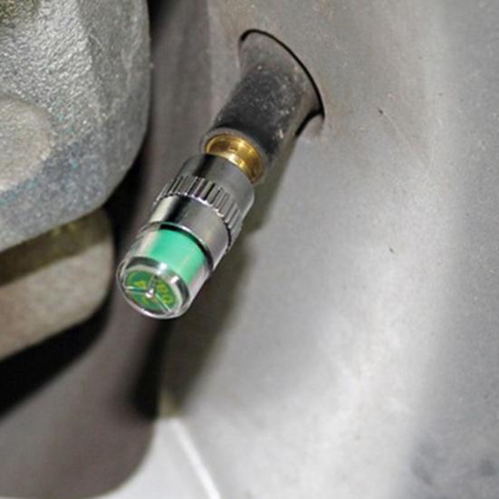 Car Tire Pressure Monitor Valve 36 PSI 2.4 Bar Tire Pressure Sensor Stem Caps for Cars Visual Tri-Color Alarm Easy To Read Tire Pressure Indicator