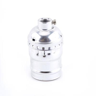 Rétro E27 Suspension Support d'Ampoule Douille Argenté Sans Interrupteur Ni Fil