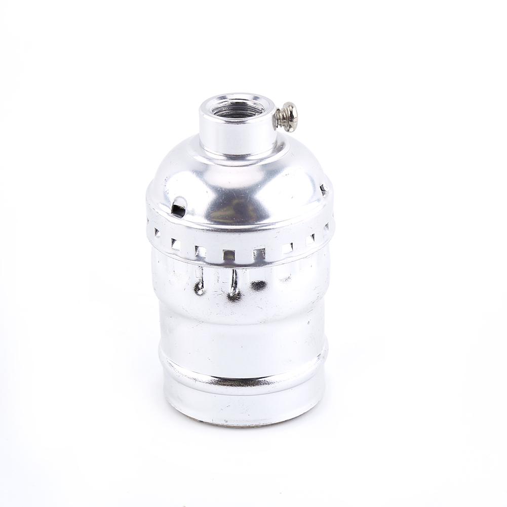 

Retro E27 Pendant Bulb Stand Lamp Holder Socket Silver Without Switch And Wire