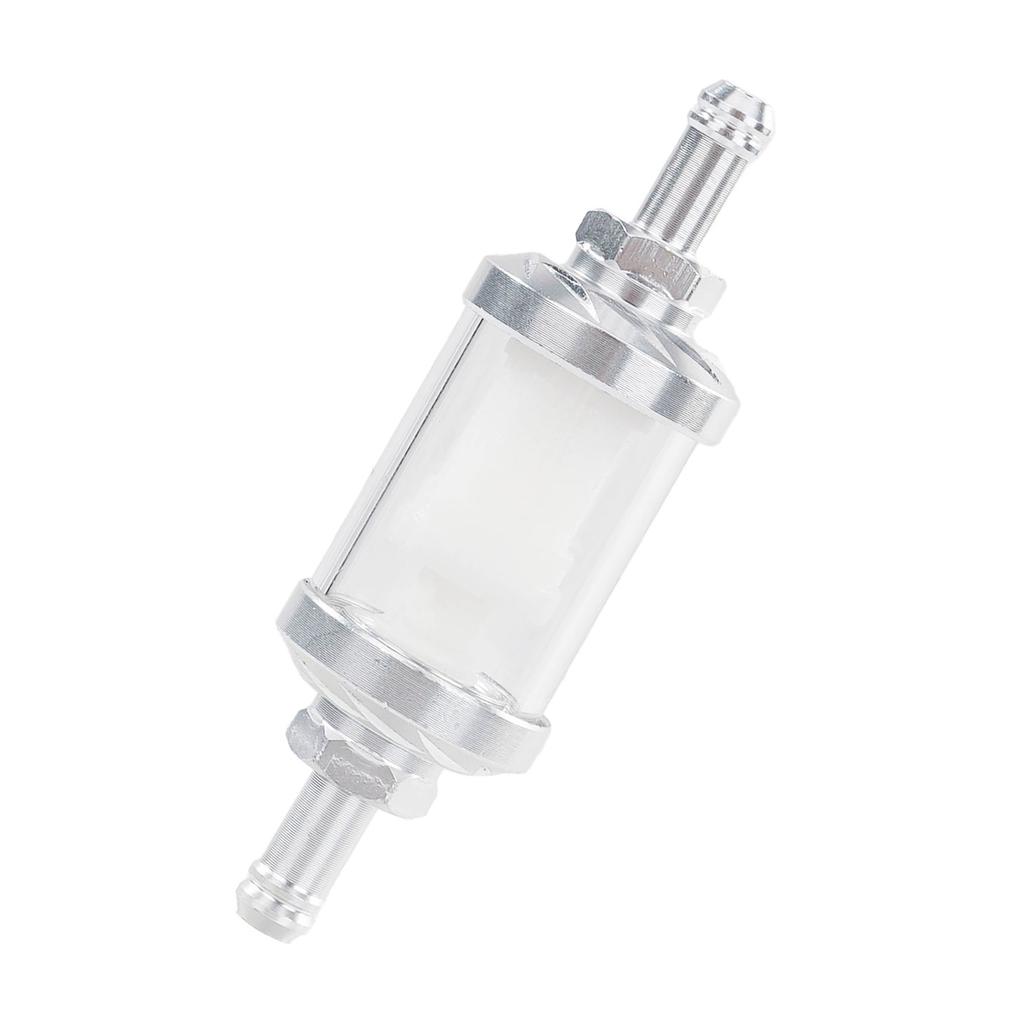 Universal Motorcycle Fuel Filter - High  Aluminum Glass Fuel Cleaner For Motorbike, Scooter, ATV, Dirt Bike - Multiple Colors Available