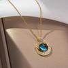 Titanium Steel Star Necklace for Women Planet Moon Astronaut Pendant Necklaces Jewelry Gifts