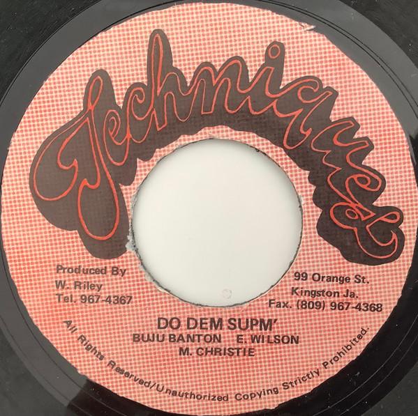 

7inch Record BUJU BANTON ERNEST WILSON MAJOR Do Dem Supm NONE Techniques 1992 Jamaica Reggae Ska Dub Used