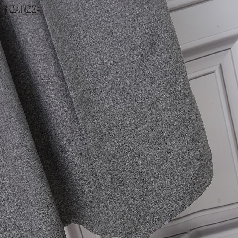 ZANZEA Women Elegant Casual Solid Color Loose Commute Midi Skirts