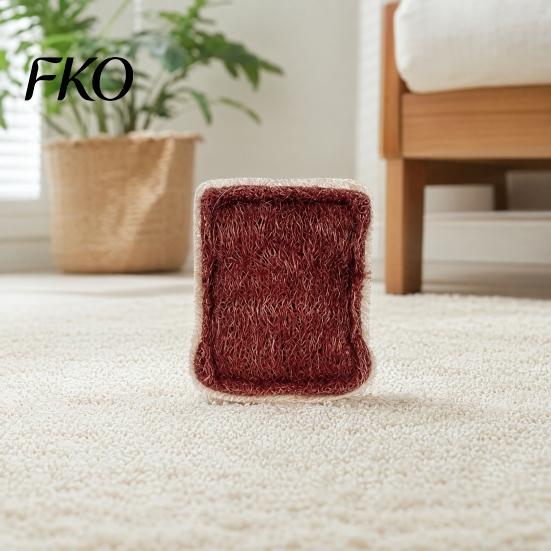 Resistant Cat Toy Natural Loofah Toy, Teeth Cleaning Chew for Cats And Hunting Play Kittens, Bite Fish Egg Shapes with Cotton Rope