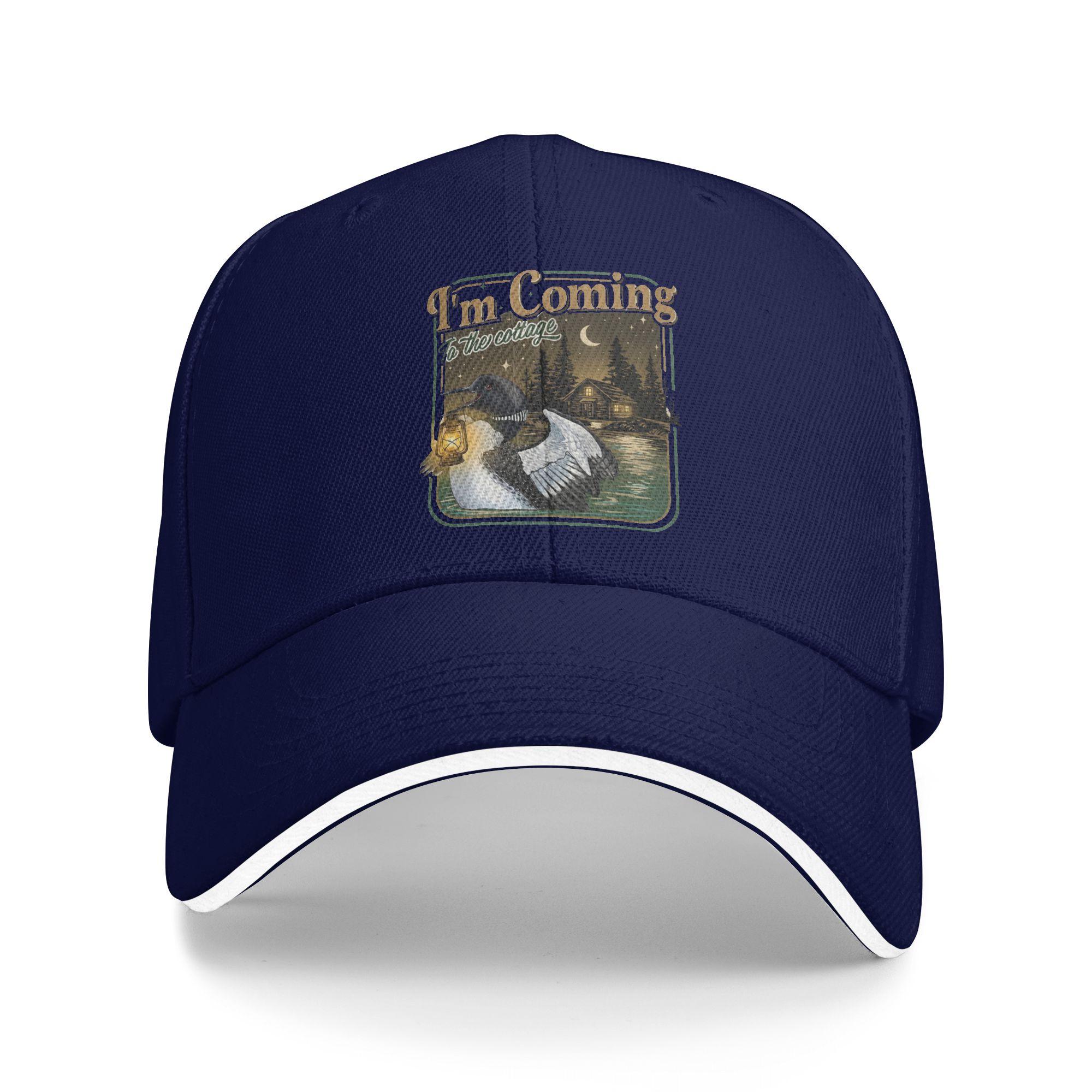 

Heated Rivalry TV Show I m Coming To The Cottage Baseball Cap Team Hollanov & Rosanov Sandwich Hats Unisex Style Sun Hat Fishing One Size темно-синього кольору