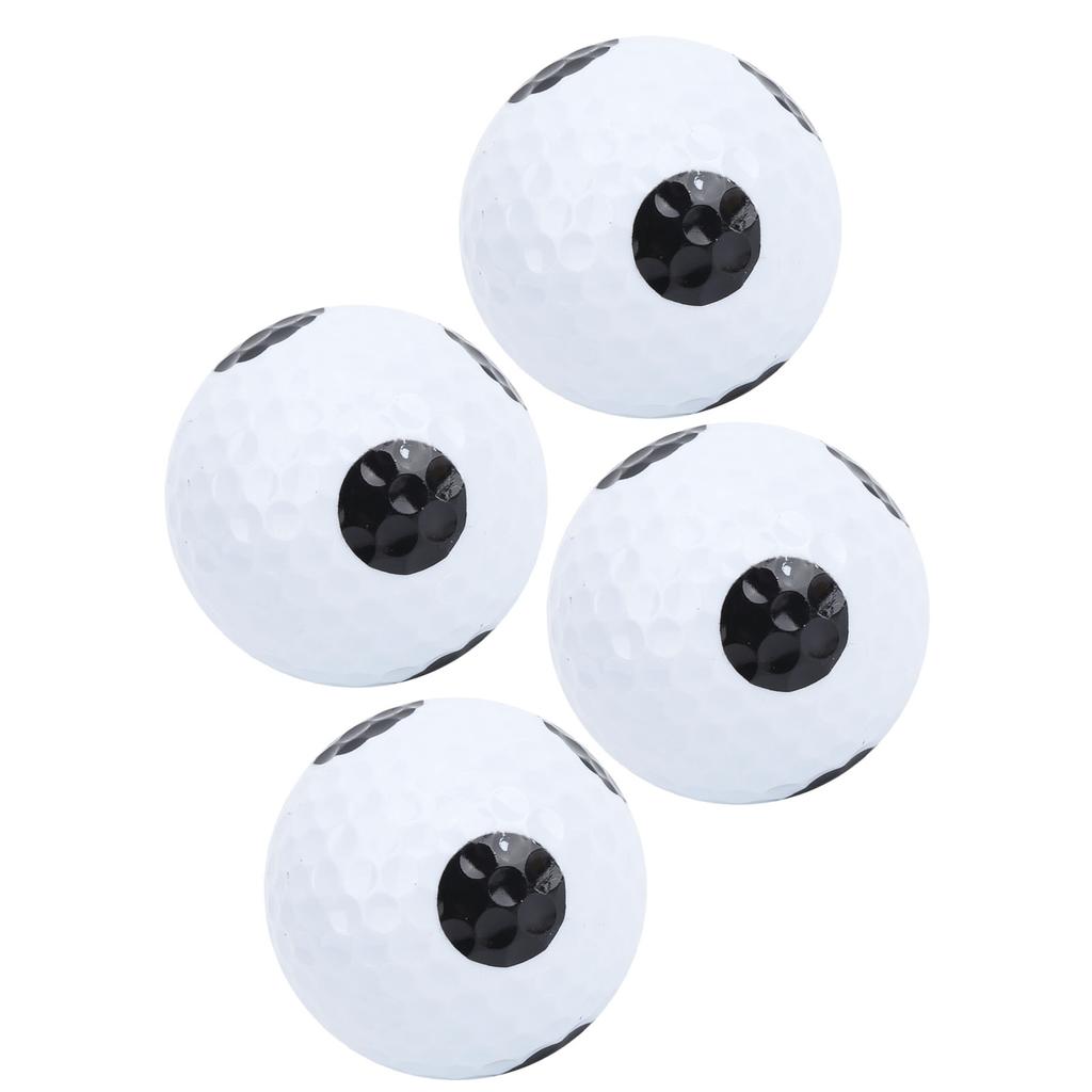 4 Stück Golf Putting Übung Doppelschicht Spielball Weiß Schwarz Ball Schwarzer Punkt Ball
