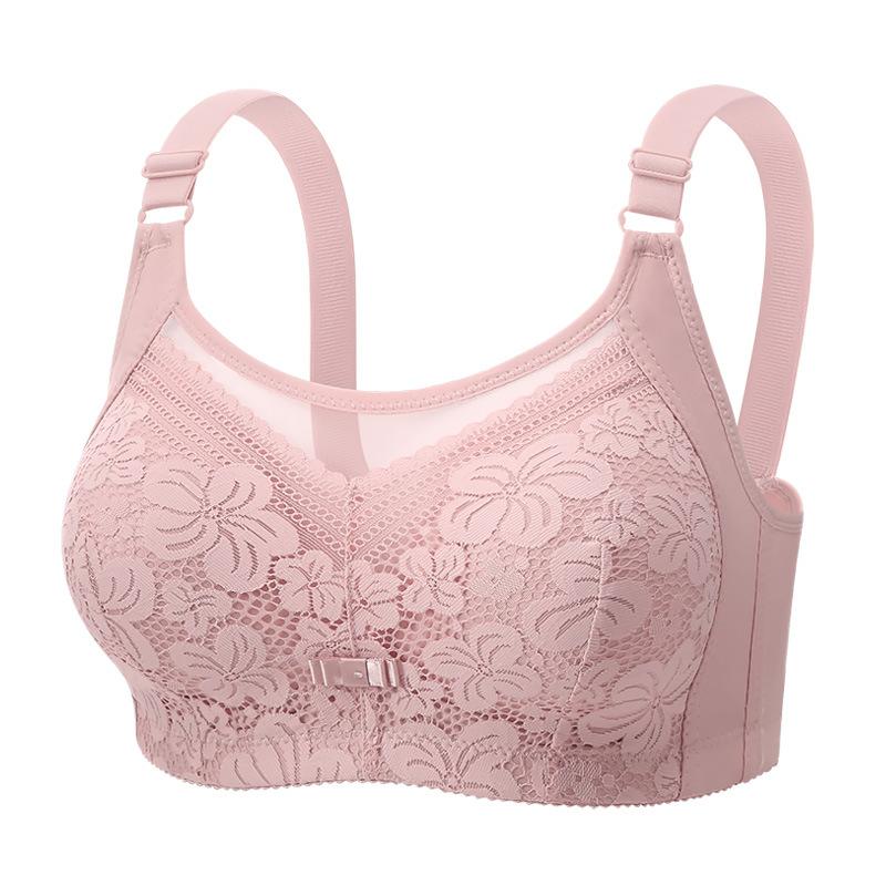 Plus Size Bandeau Bra Women Thin Wireless Full Coverage Push Up Side Smoothing Backless Bra Anti Slip Comfortable Supportive Underwear