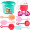 Children's Beach Toy Set: Sand Car, Sandglass, Bucket, and Play Tools for Parent-Child Interaction