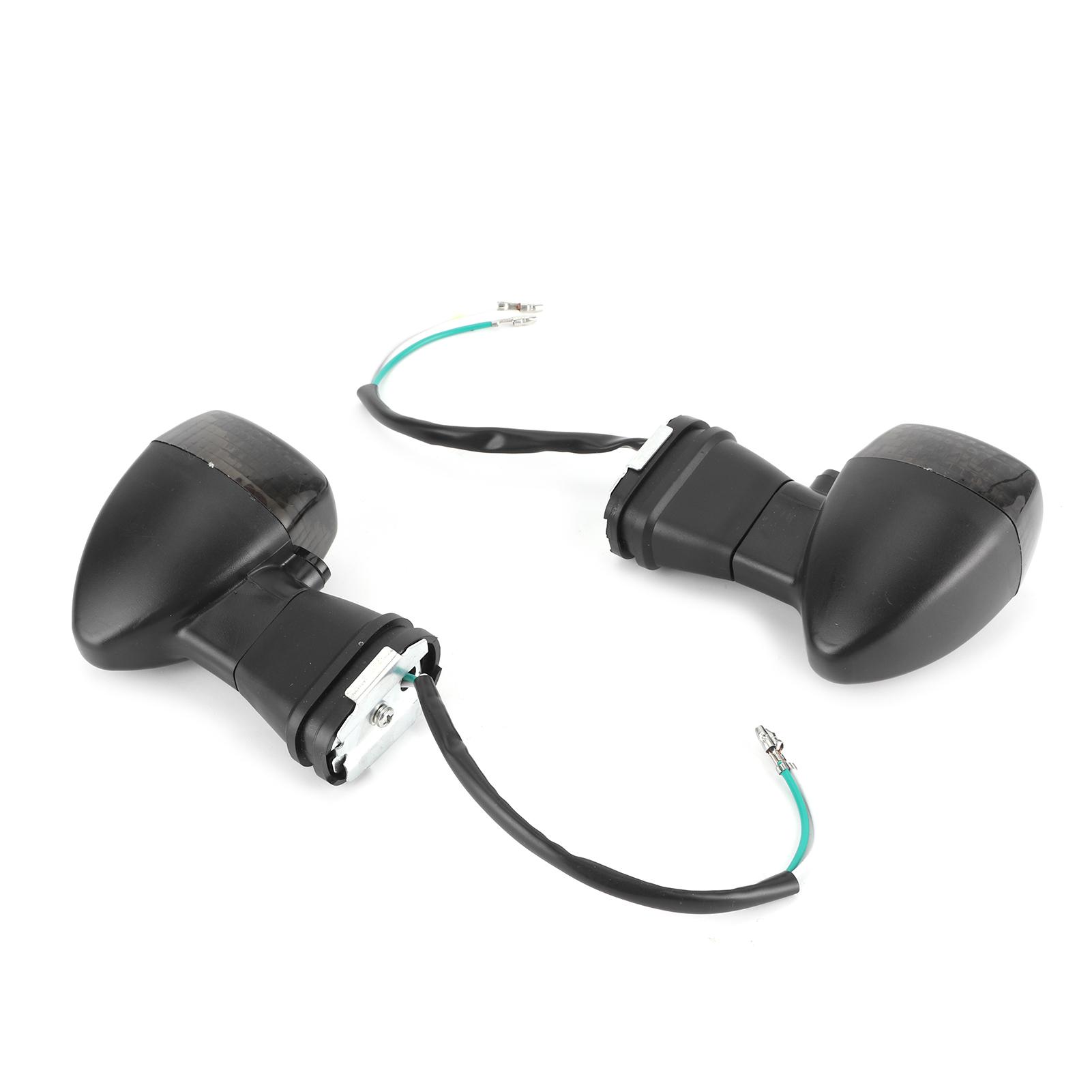 

2pcs Motorcycle Turn Indicator Signal Yellow Light Black Lens Fit for Kawasaki ZX600 Ninja ZX‑6R