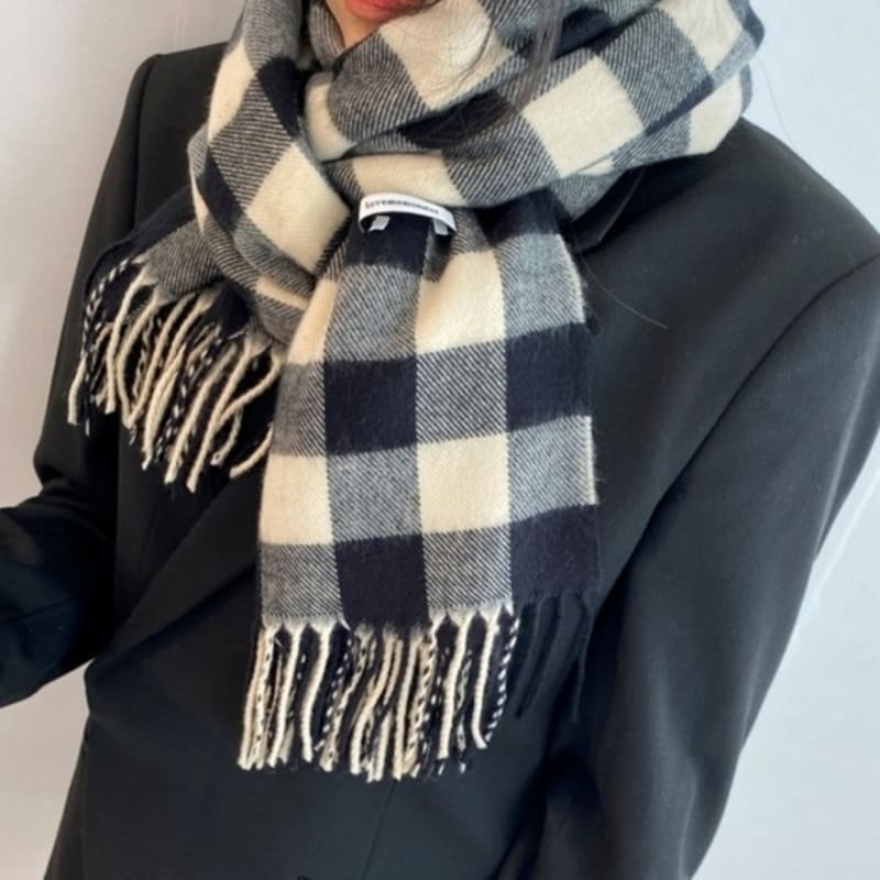 LOVE ME MONSTER Retro Check Muffler (5TYPE)