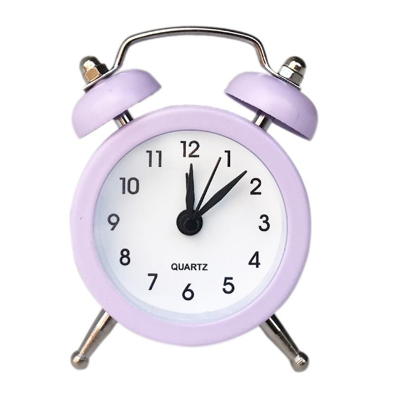 Mini Metal Alarm Clock Cute Creative Student Children's Small Alarm Clock Exchangeable Clock Face