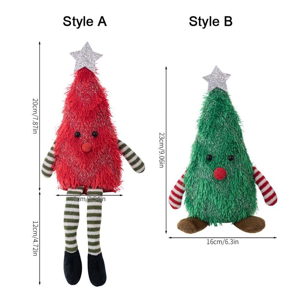 LED Night Lights Fluffy Christmas Tree Creative Design 3D Shape Christmas Tree Ornament Fluffy Texture Glowing Effect