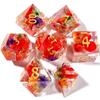 Resin Dice Set Luminous Sand, Dragon and Dungeon Polyhedral Dice, Punk Style Role-Play RPG Explorer MTG Pioneer Game DND Dice Set