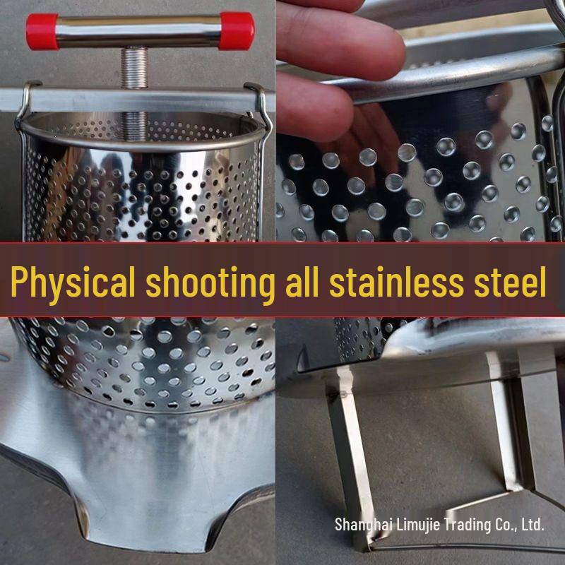 Stainless Steel Small Household Honey Wax Press & Juicer.
