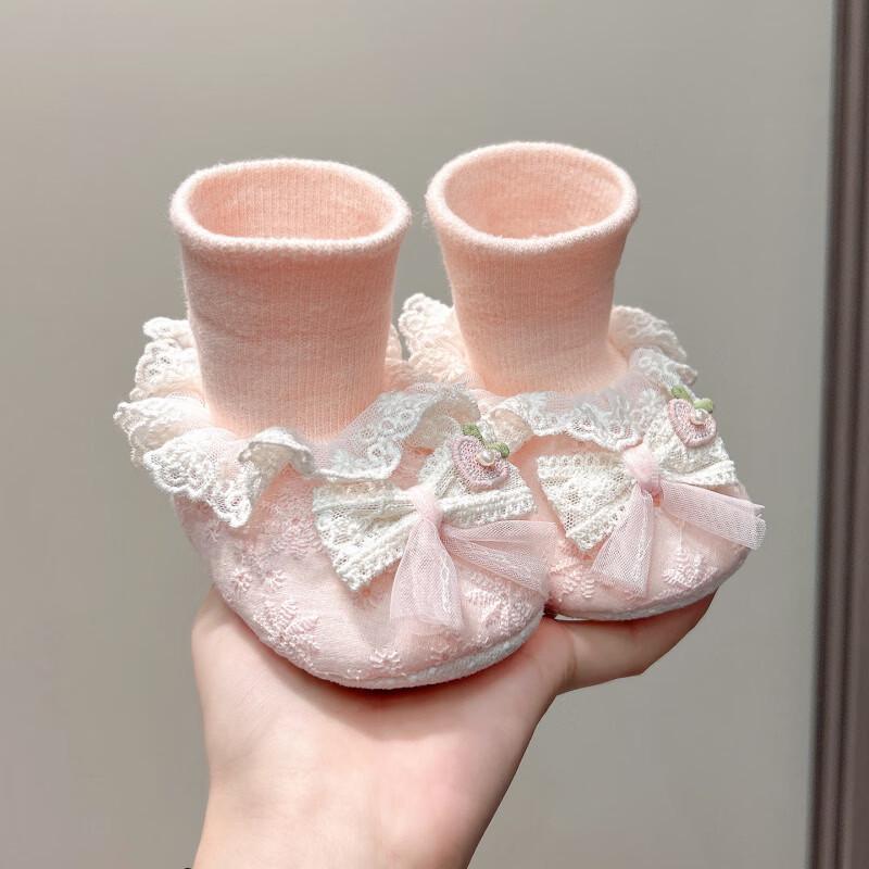Winter Style Baby Girl Shoes: Soft, Velvet-Lined, Non-Slip Cotton Shoes for Newborns (0-6 Months)