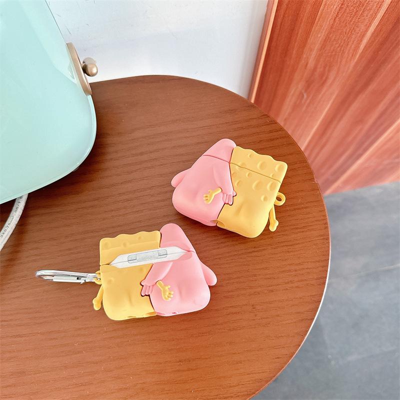 SpongeBob SquarePants is suitable for airpods4 Apple Bluetooth wireless earphone cover 2/3 generation pro2 cute silicone creativity