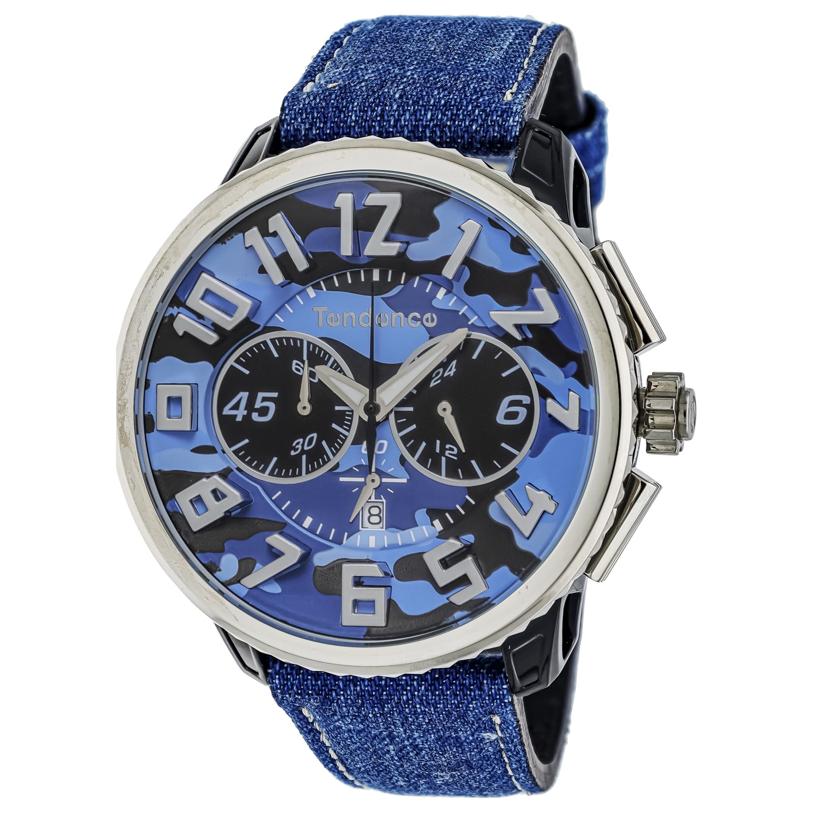 

Tendence Gulliver Round Camo Watch, Men s, Blue, TY046023-DE-AM [Parallel Import]