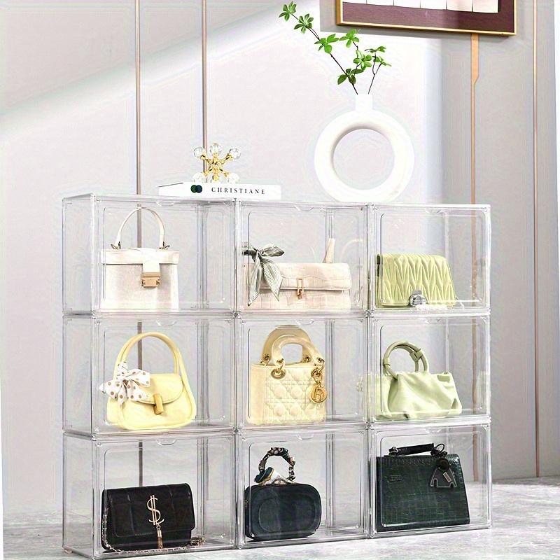 Transparent PET Storage Box with Lid, Stackable Organizer for Toys and More, Multi-Functional Home Decor, Toy Storage, Desktop Decoration
