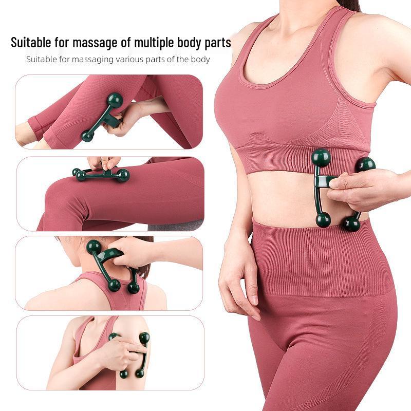 H-Shaped Whole Body Massager: Ideal for Waist, Calves, Back, and Soles with Point Pressing Hard Ball