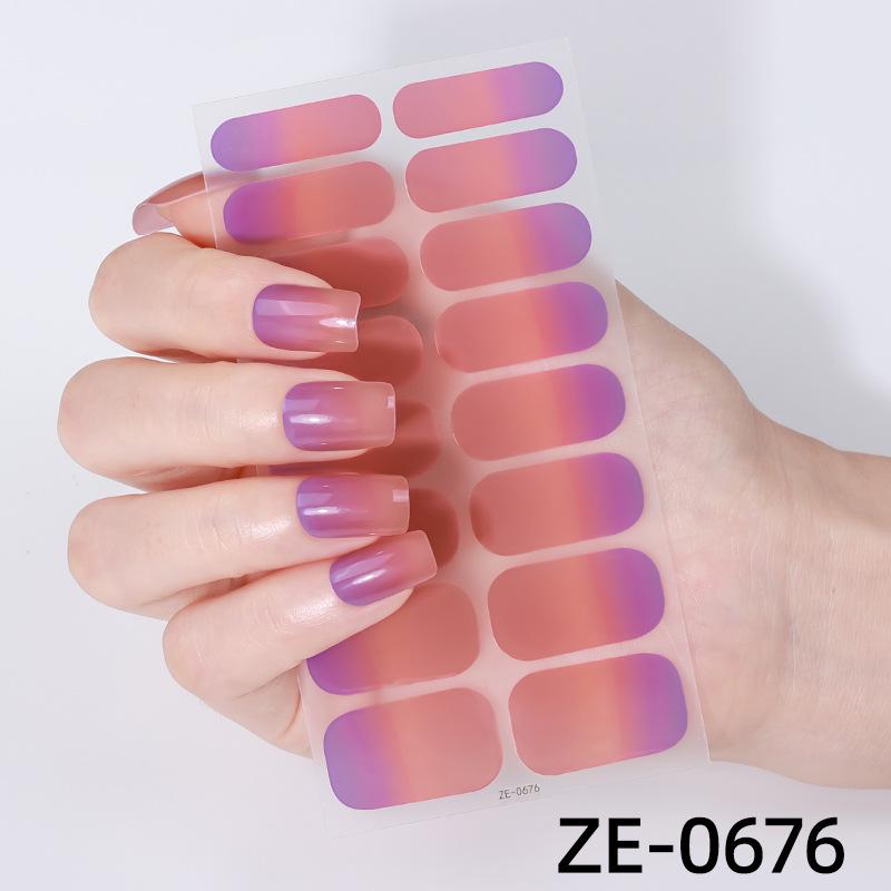 2025 Koreanische Farbverlauf Glitzer Katzenaugen Nagelkunst Aufkleber - Wasserdicht