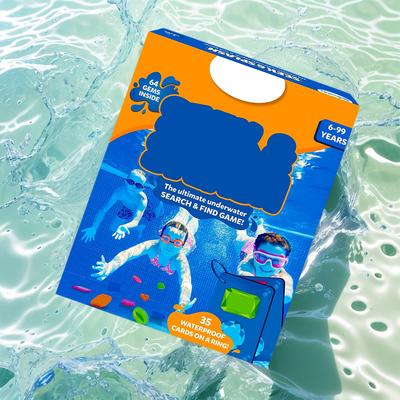 Diving Gems Pool Toys Underwater Seek & Find Gems Game Set with 64 Colorful Gems Mesh Bag Funny Gifts Swimming Party Supplies