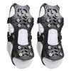 2lots Secure Foot Tractions Crampons Ice Grippers Shoe Spikes Winter Ice Claws for Hiking Walking Climbing Fishing