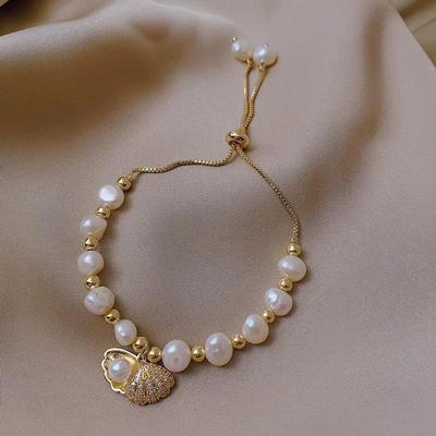 Latest Ladies Freshwater Pearl Bracelets Trendy Stylish Classic Trend Basic Simple Hand Jewelry Accessories Female Niche Wrist Bracelet JewelryFashion
