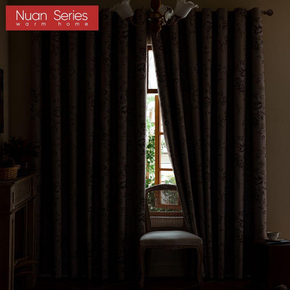 1PC Nuan Series Fashionable Retro Printed Blackout Curtains 100% Blackout Thick Curtain for Bedroom Living Room Balcony Window for Home Decor