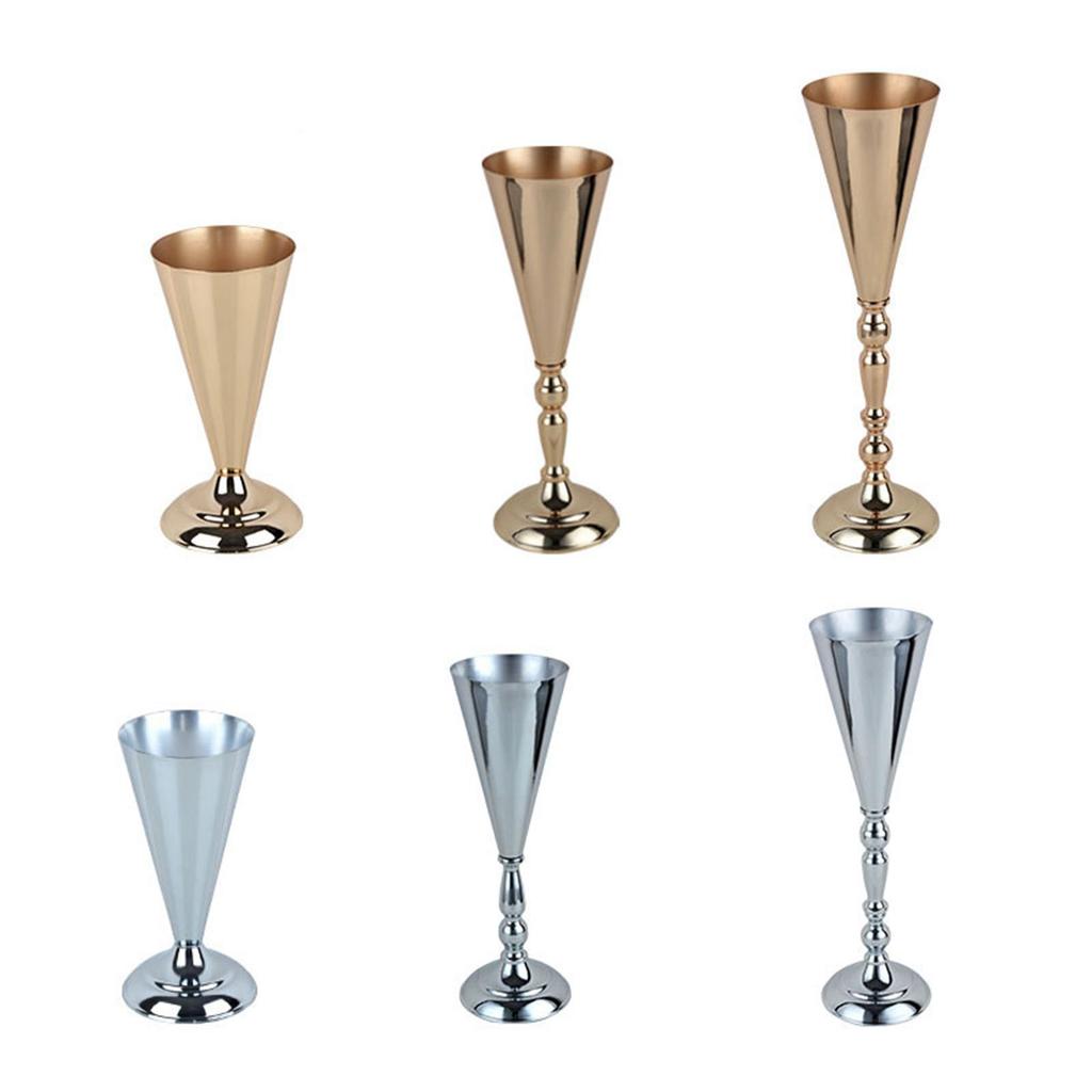 Stunning Luxury Flower Vase Iron Trumpet Ornament Centerpiece Decorative Vases for Wedding Table Decor Anniversary Arrangement