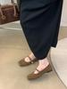 Fashion Square Toe Women Flats Loafers 2024 New Arrivals Dance Shoes Black Brown Green Belt Buckle Casual Mules Shoes Woman Size 35-39
