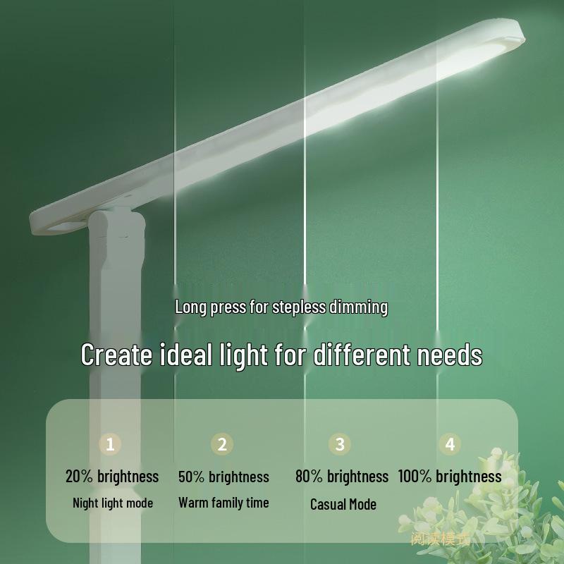 USB LED Folding Desk Lamp: Eye-Protection Night Light for Student Study, Bedside, Dormitory, or Reading