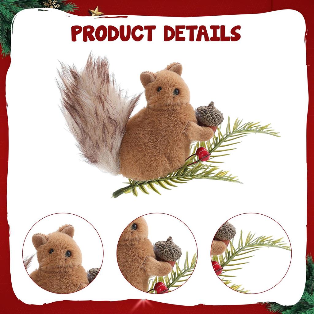 Veverka Soška Ozdoba Řemesla Roztomilá Sběratelská Zvířecí Socha Vánoční Dekorace na Festivalovou Párty Knihovnu Obývací Pokoj