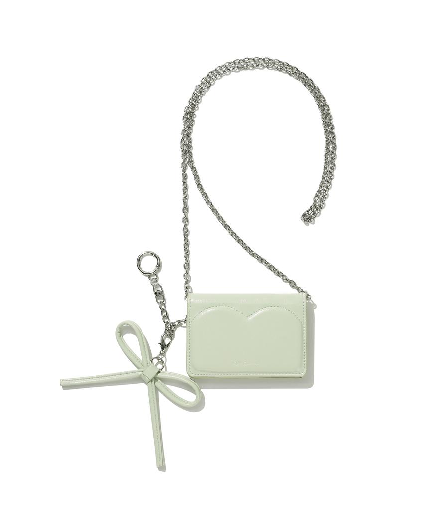 Covernat Woman Clover Heart Keyring Card Wallet Mint