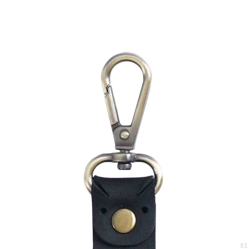 Fashion Leather Keychain, Unisex Key Chain Holder, Business Metal Ring with Belt Loop, Keyring