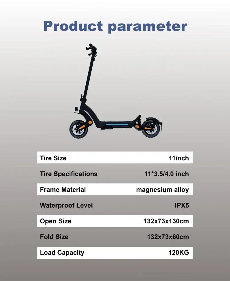 2026 New E-Scooter New model DT06 1900W Peak Power 60V18.2AH Battery 11‘’ Fat Tire Adult Electric Scooter.
