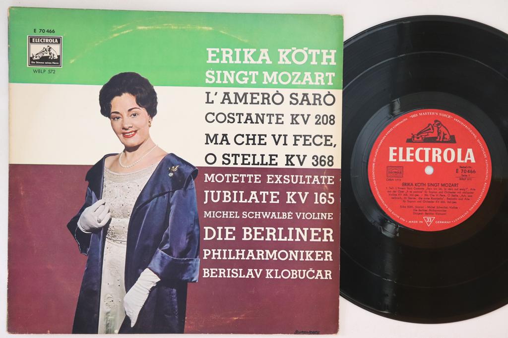 10inch Record ERIKA KOTH  Singt Mozart 70466 ELECTROLA 1961 Germany Classical Used