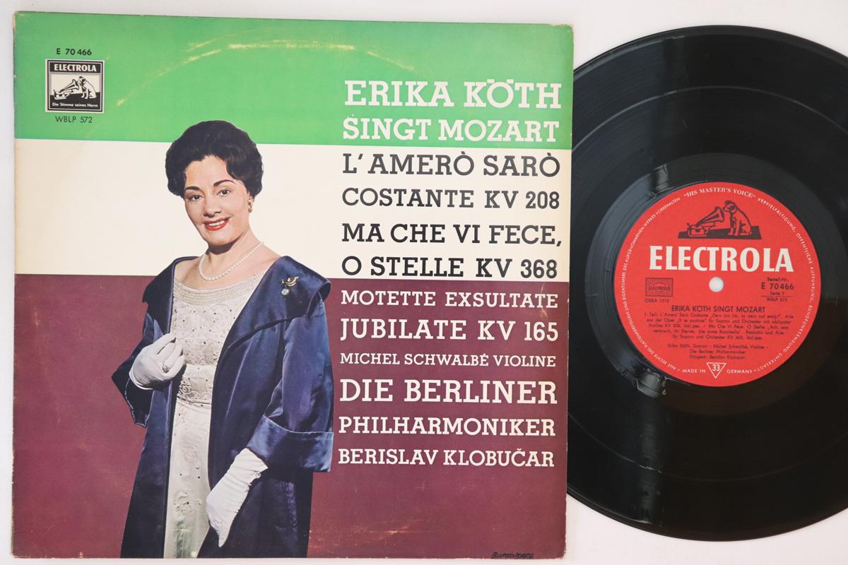 

10inch Record ERIKA KOTH Singt Mozart 70466 ELECTROLA 1961 Germany Classical Used
