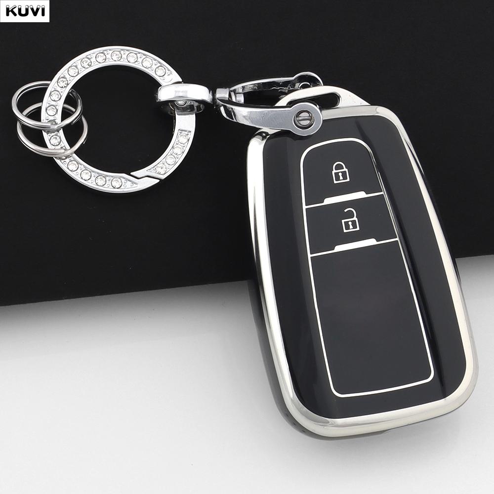 2 Buttons Tpu Auto Smart Key Fob Cover Case Keyless Housing Fit For Toyota Corolla Prius Camry Chr C-Hr Rav4 Altis Land Cruiser Prado
