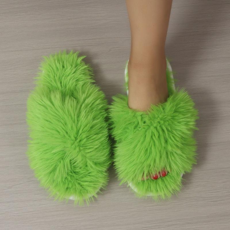 New Fairy Wool Shoes for Women's Outerwear Lazy One-shoulder Cotton Slippers