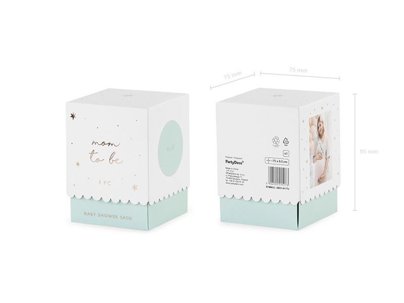 Szarfa Mom To Be, Jasny Tiffany Blue, 75 Cm