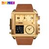 SKMEI Stainless Steel Mens Watches Quartz Military Sports Waterproof LED Digital Wristwatches