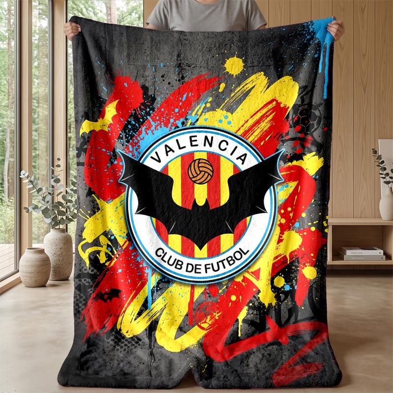 Valencia FC Soft Flannel Fleece Blanket Lightweight Cozy Warm Throw Blanket For Sofa Bed Home Decor