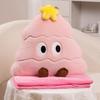 Christmas Tree Plush Pillow Blanket Cartoon Tree Shape Throw Pillow Stuffed Plushie Hugging Cushion Sofa Bedroom Living Room Decoration