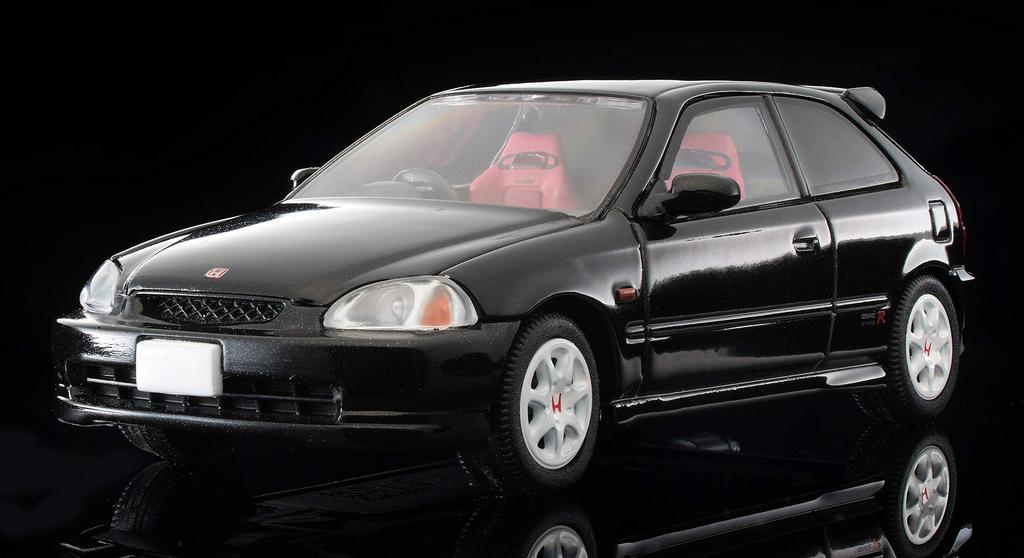 Tomica Limited Vintage Neo Scale Honda Civic Type R 1997 Model Finished Product 1/64 LV-N158c (Black) -