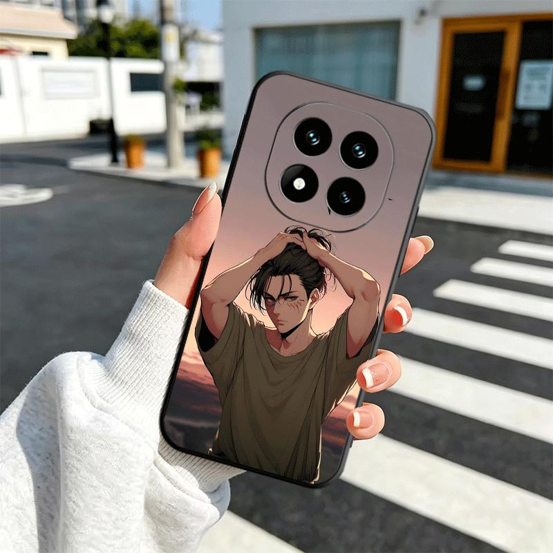 A-Attack On T-Titan Eren Yeager Soft Phone Case for Xiaomi Redmi Note 12 13 14 15 Pro Plus 11 12S 11S 11T 10 4G Black Cover Back